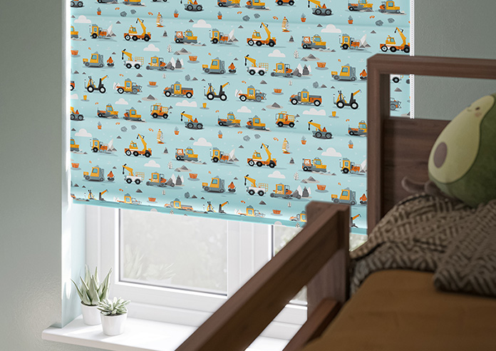Tool Time, Light Blue - Roman Blind - Image 5